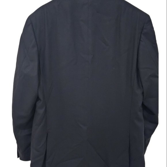 Canali Brown Label Travel Water Resistant 13290 Black Two Button Wool Blazer 44 - Picture 7 of 8